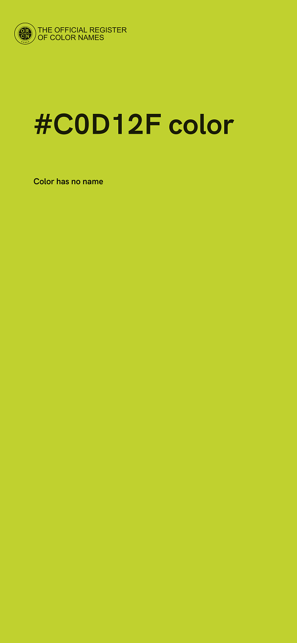 #C0D12F color image