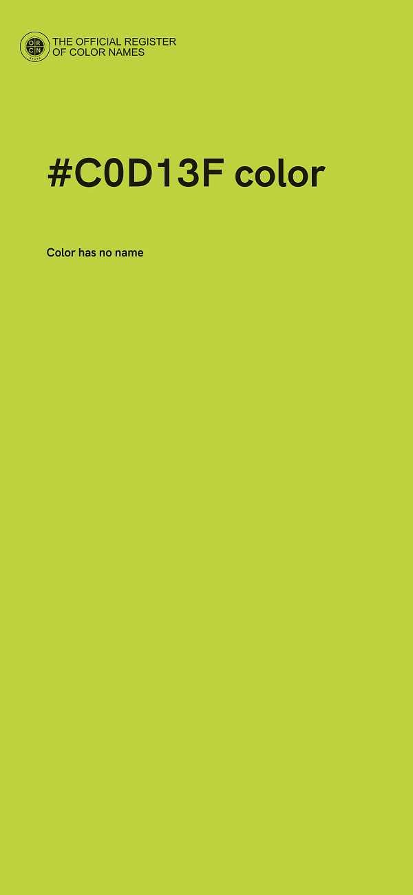 #C0D13F color image