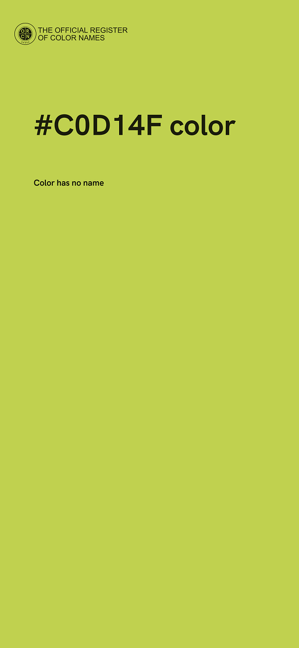 #C0D14F color image