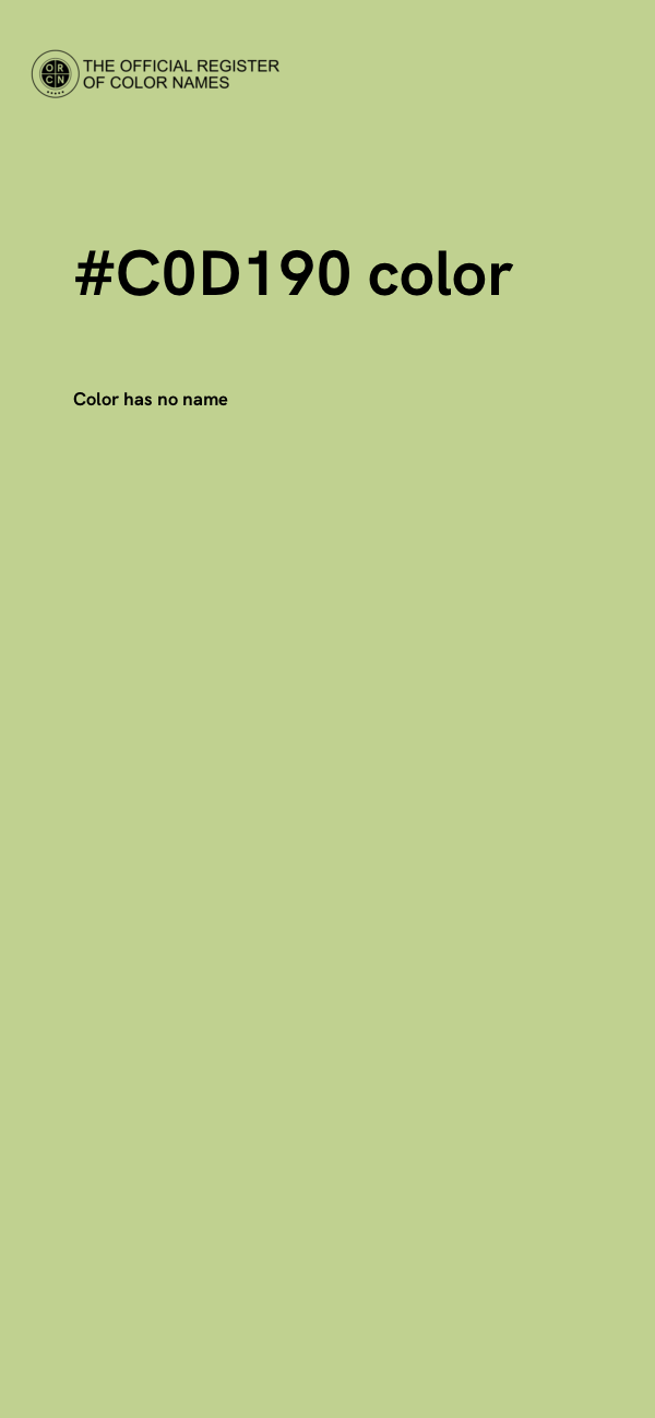 #C0D190 color image