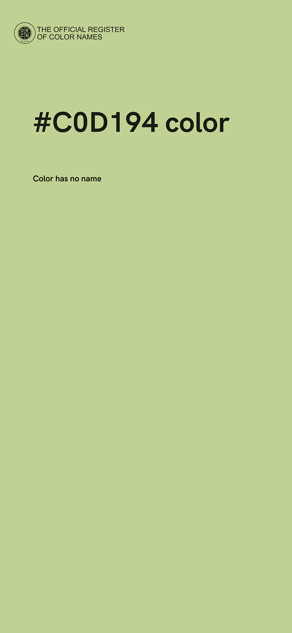 #C0D194 color image
