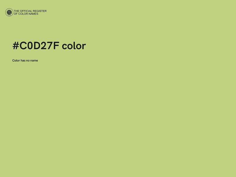 #C0D27F color image