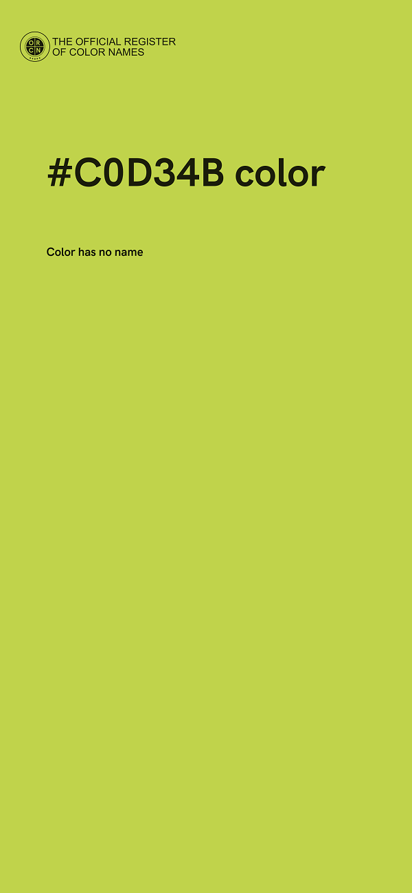 #C0D34B color image