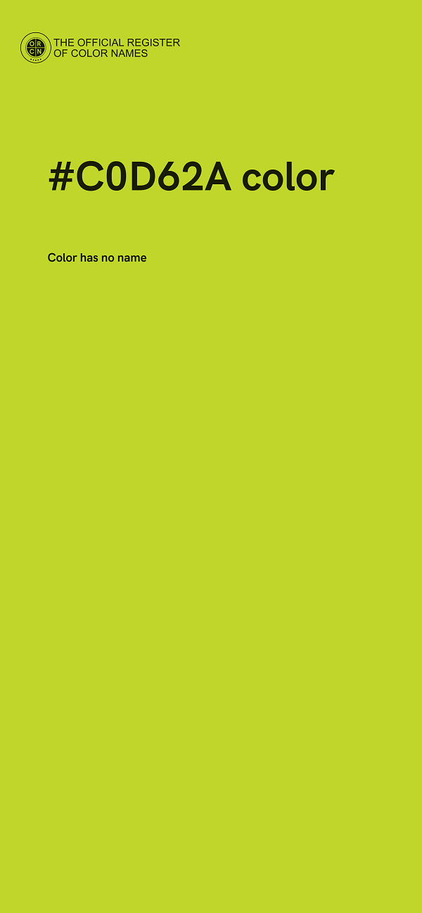 #C0D62A color image