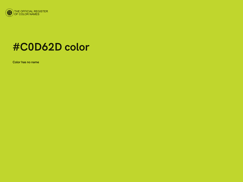 #C0D62D color image