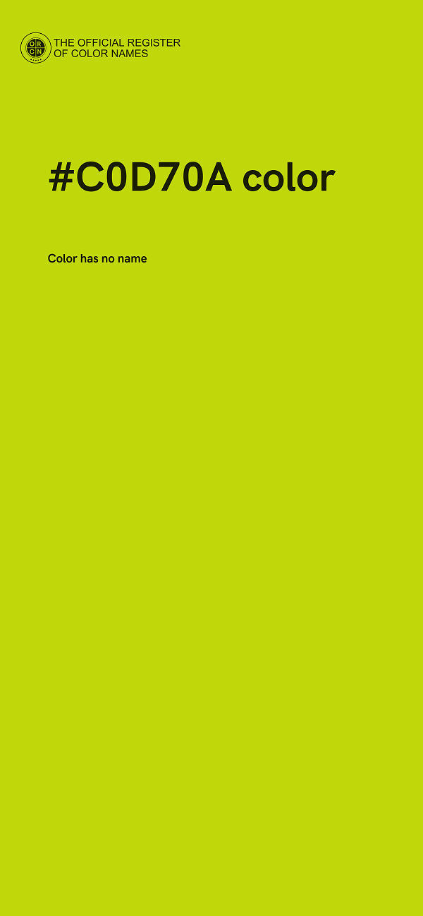 #C0D70A color image