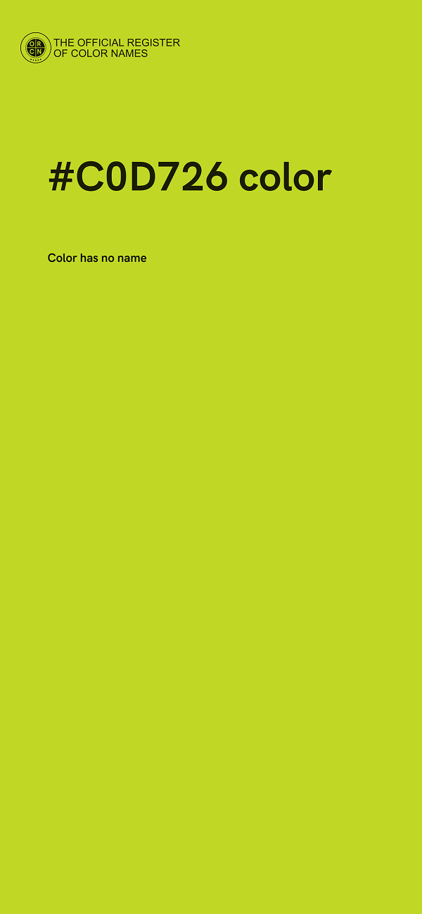 #C0D726 color image