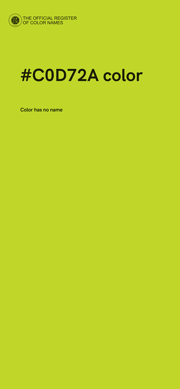 #C0D72A color image
