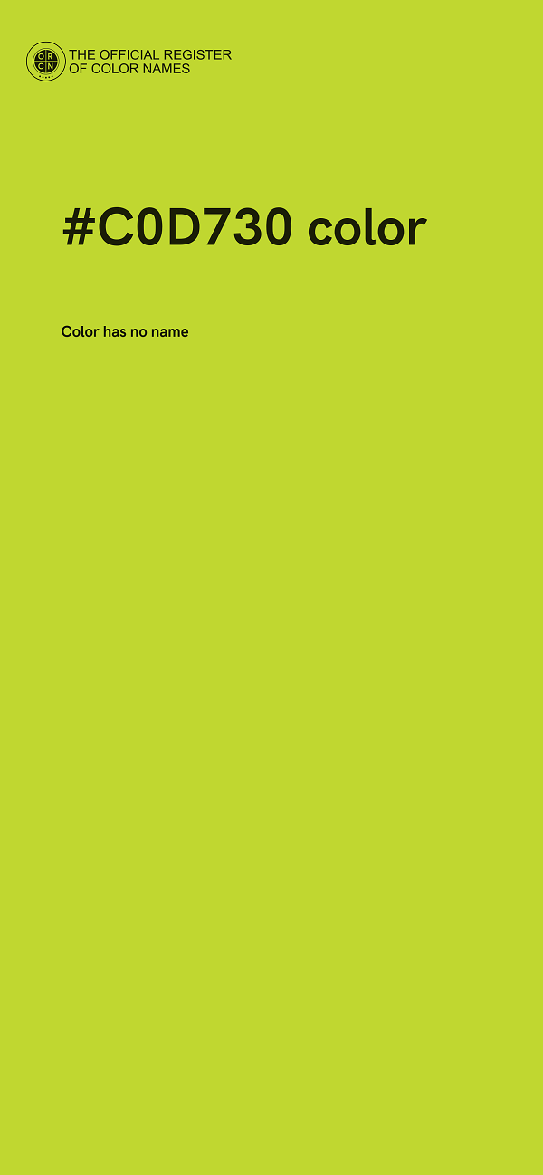 #C0D730 color image