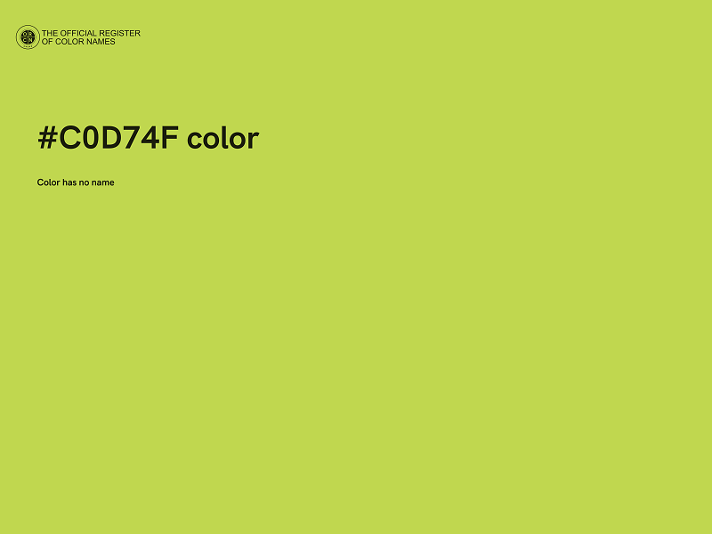#C0D74F color image