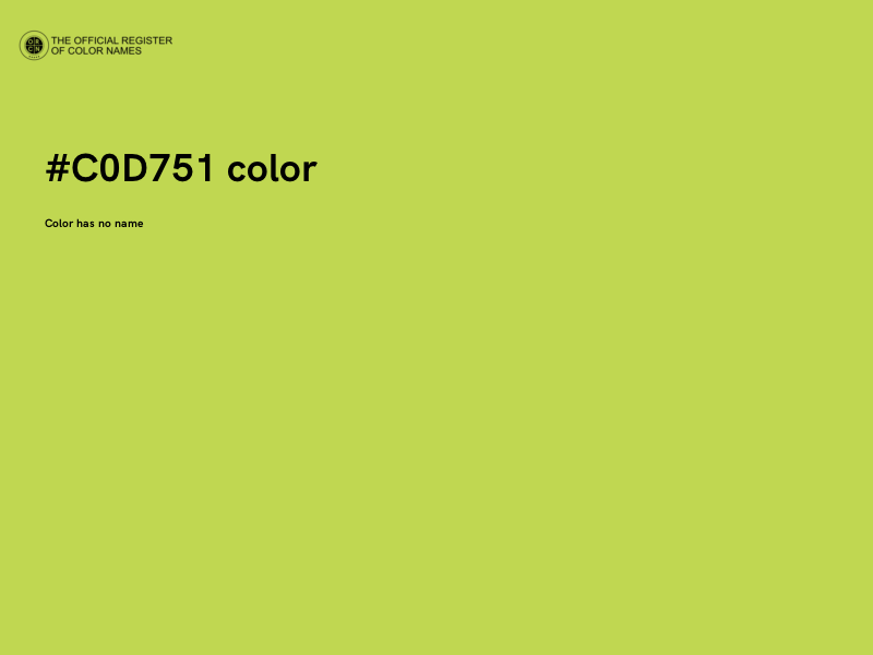 #C0D751 color image