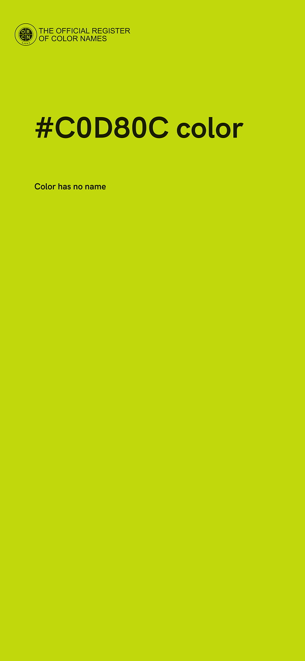 #C0D80C color image