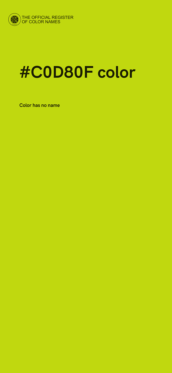 #C0D80F color image