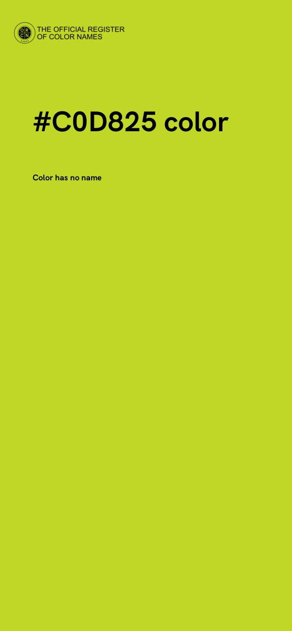 #C0D825 color image