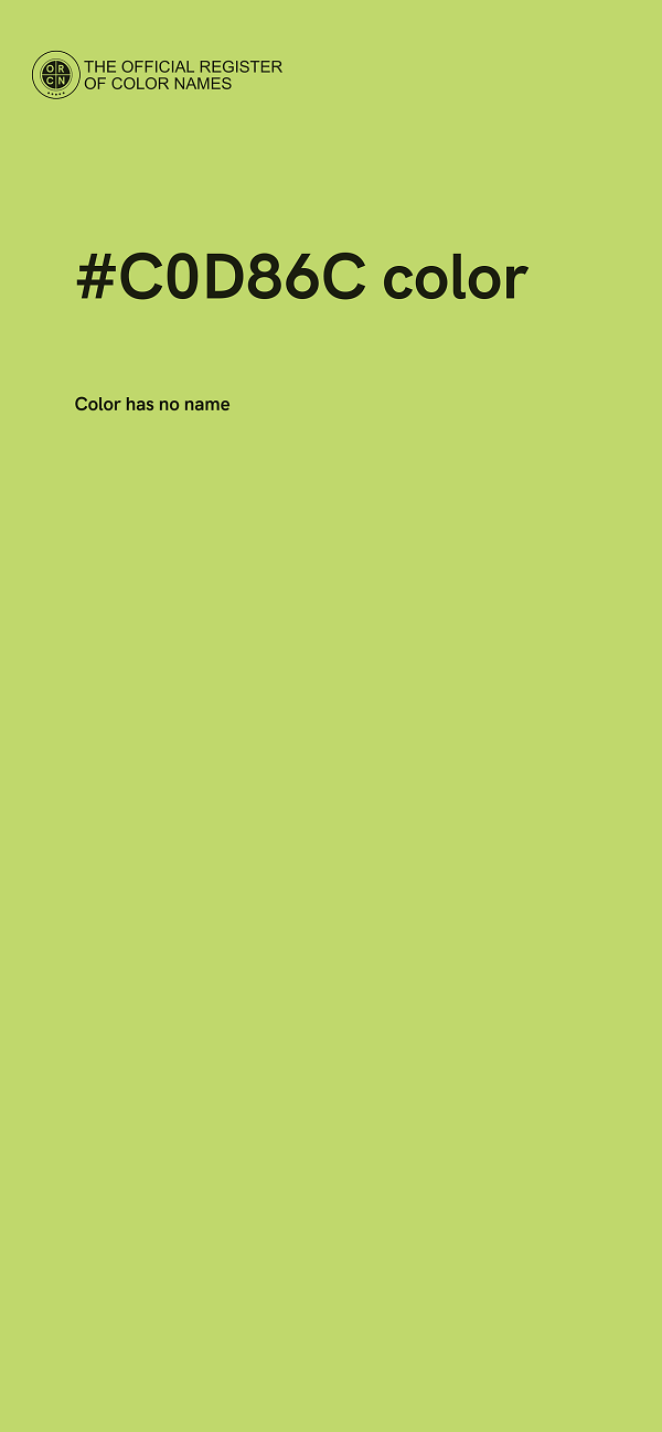 #C0D86C color image