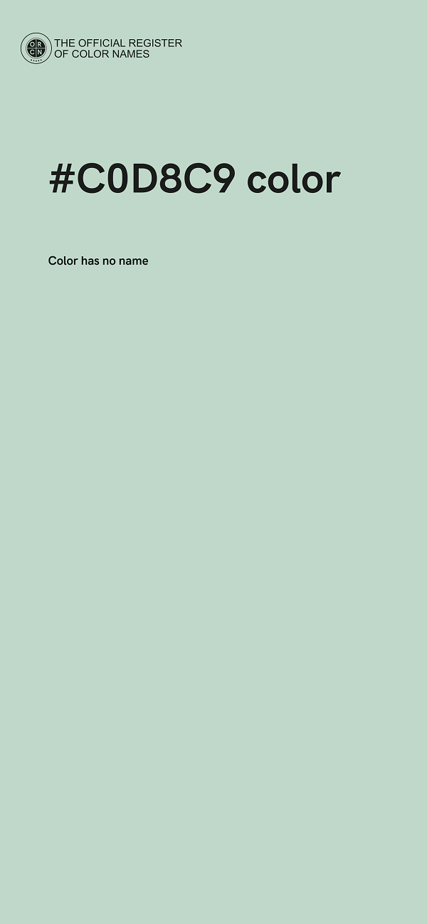 #C0D8C9 color image