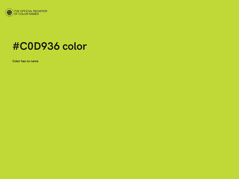 #C0D936 color image