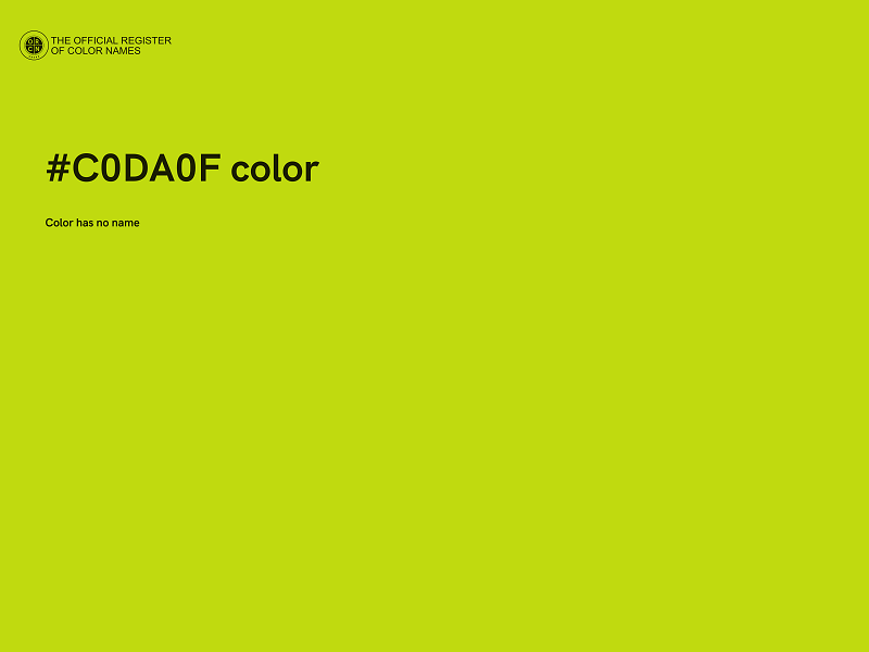 #C0DA0F color image