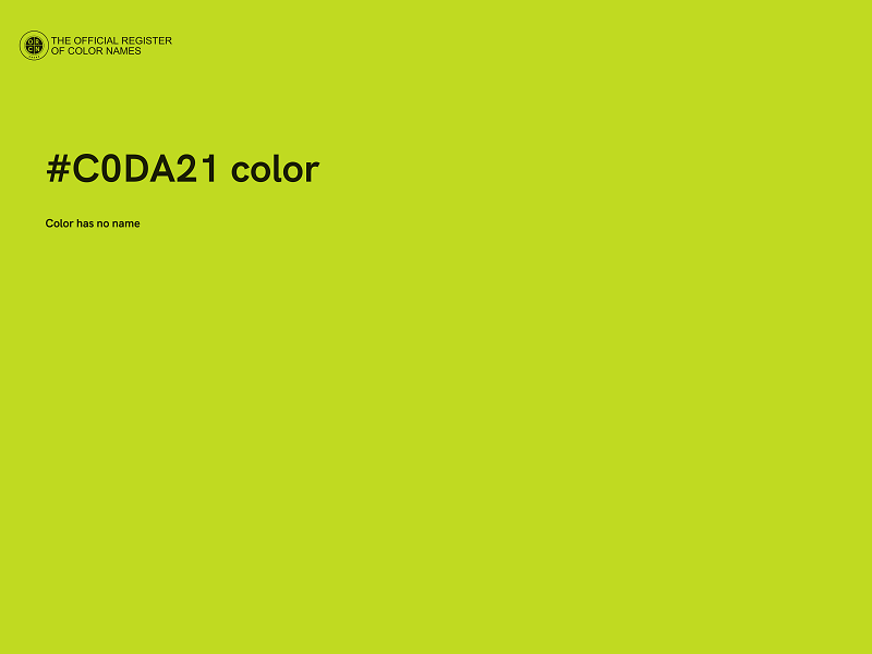 #C0DA21 color image