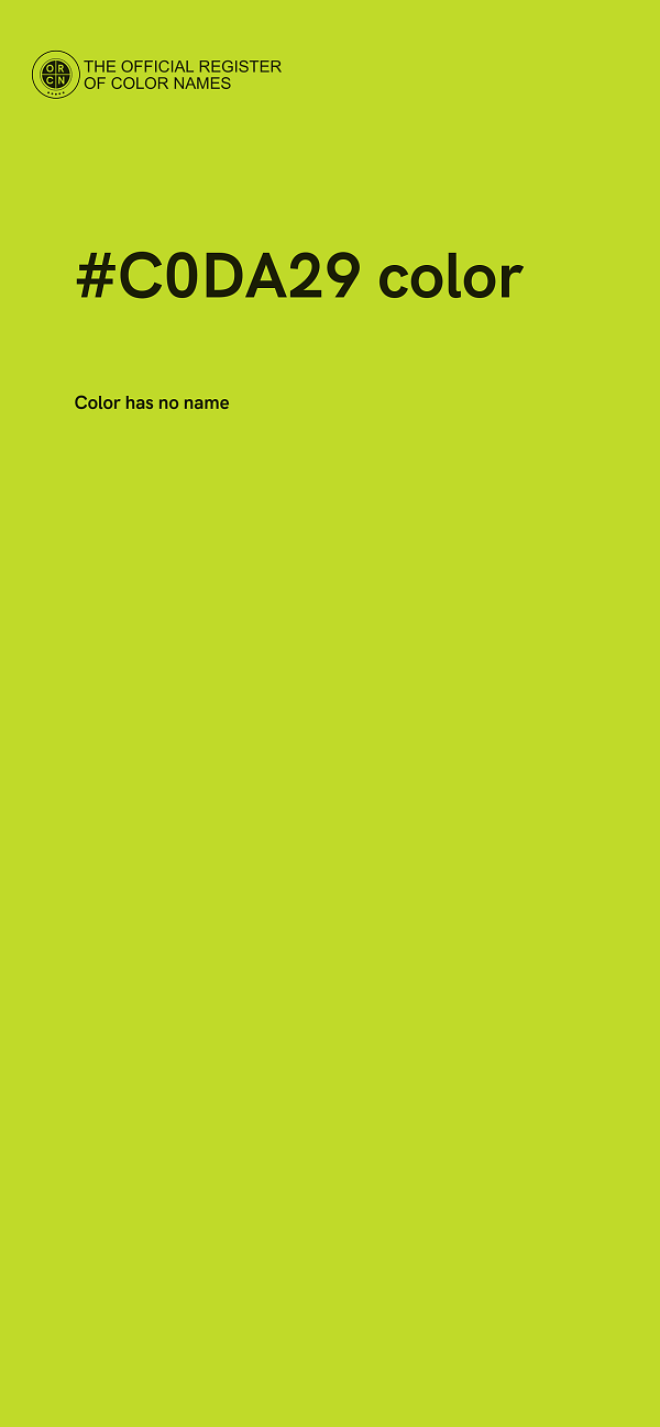#C0DA29 color image