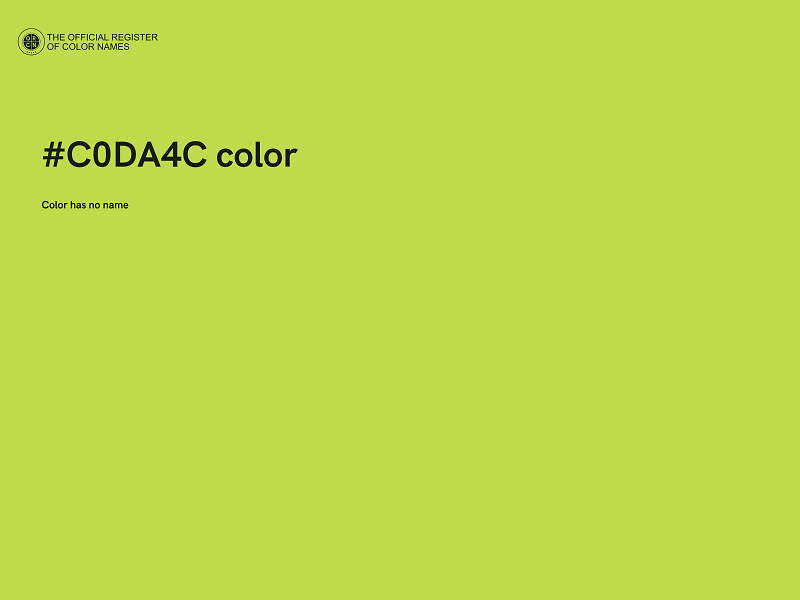 #C0DA4C color image