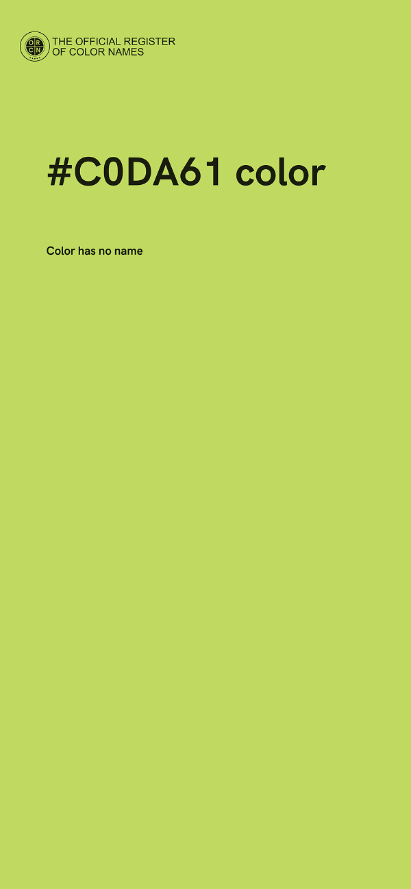 #C0DA61 color image