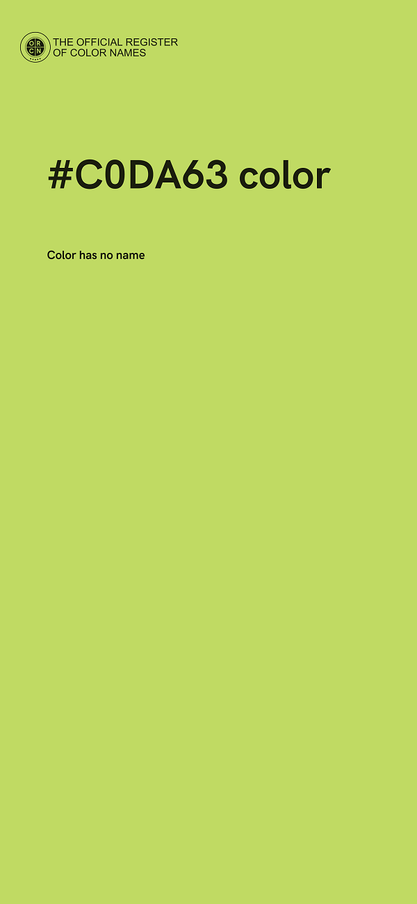 #C0DA63 color image