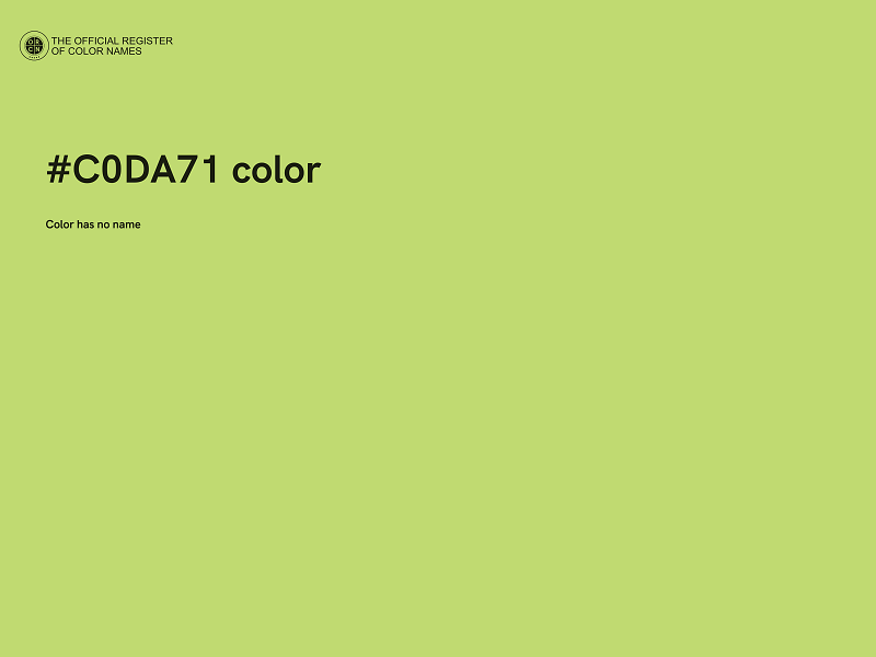 #C0DA71 color image