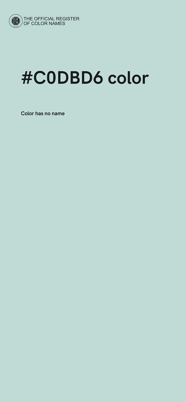 #C0DBD6 color image