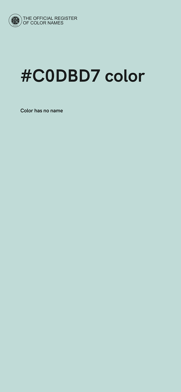 #C0DBD7 color image