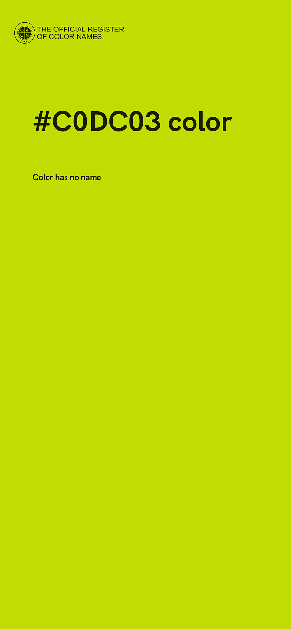 #C0DC03 color image