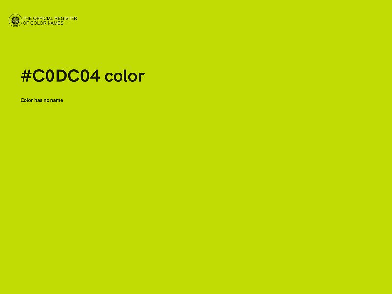 #C0DC04 color image