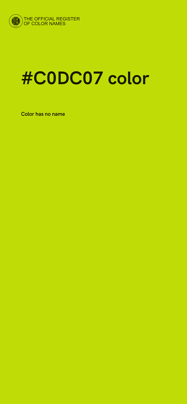 #C0DC07 color image