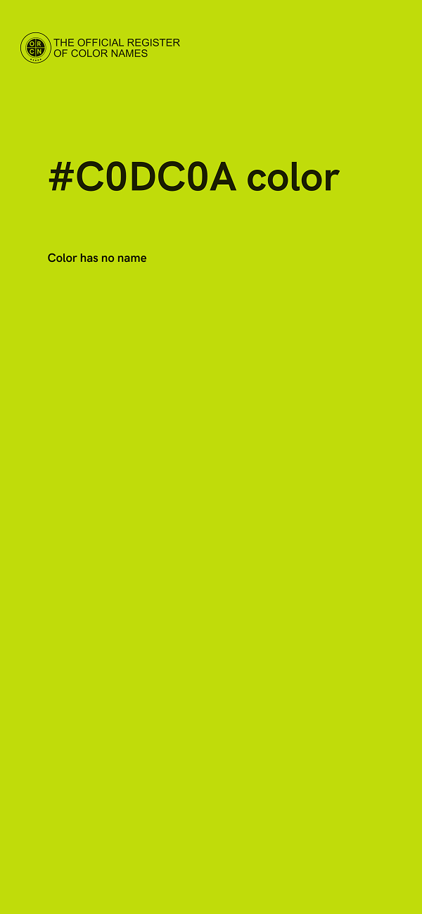 #C0DC0A color image