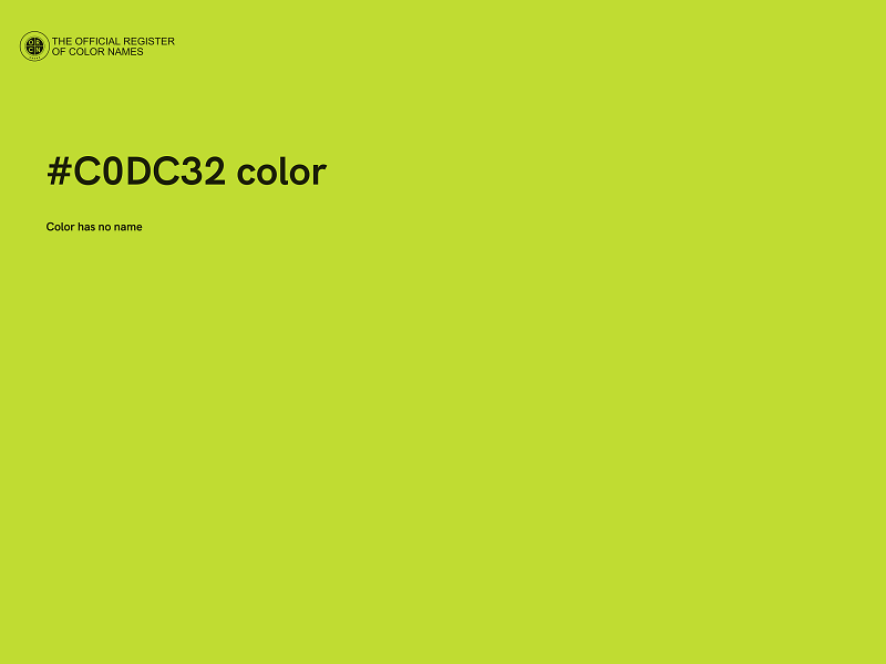 #C0DC32 color image