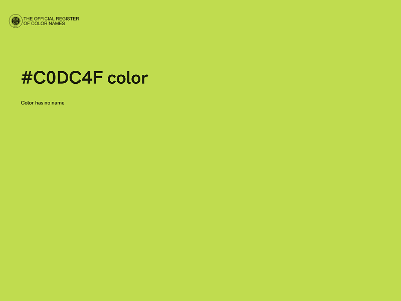 #C0DC4F color image