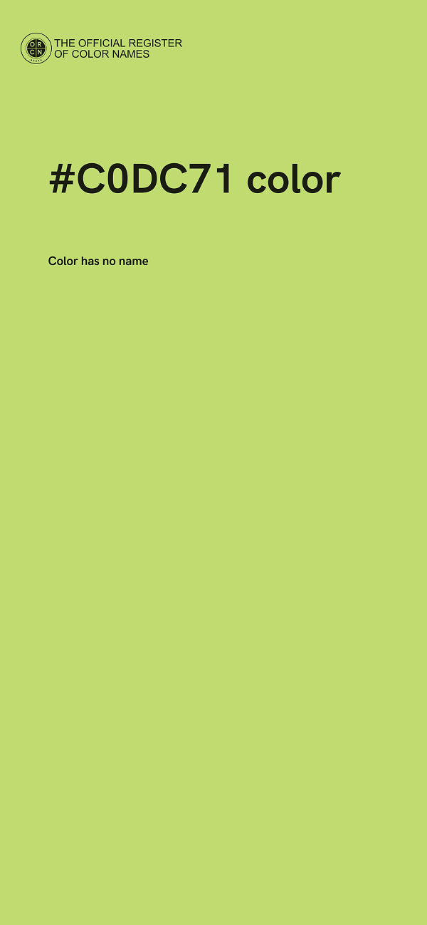 #C0DC71 color image