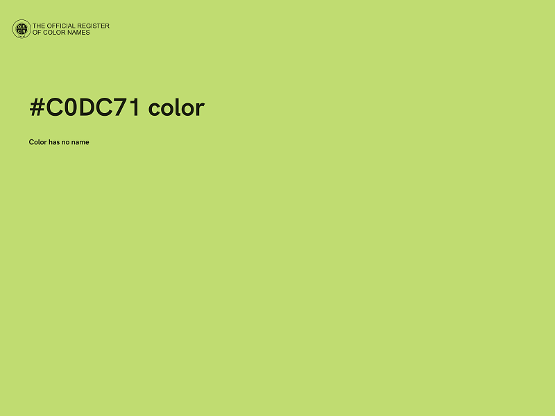 #C0DC71 color image