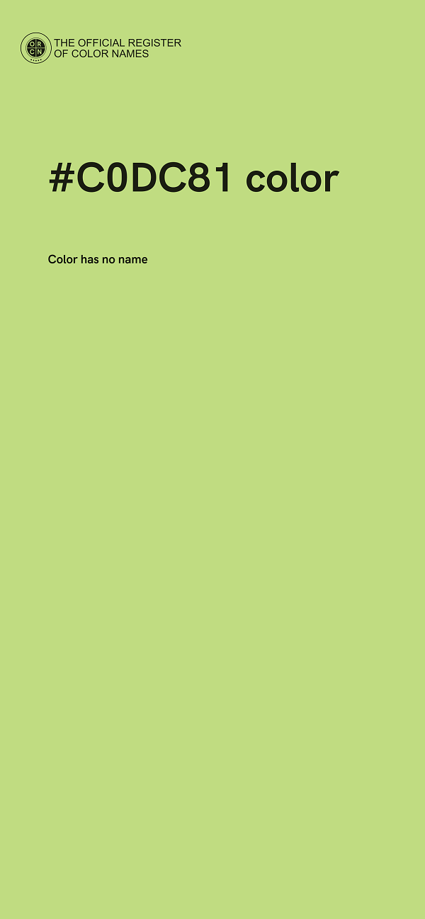 #C0DC81 color image
