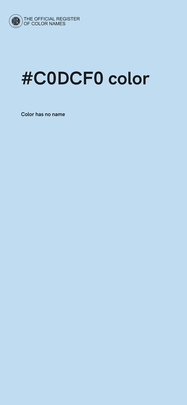 #C0DCF0 color image