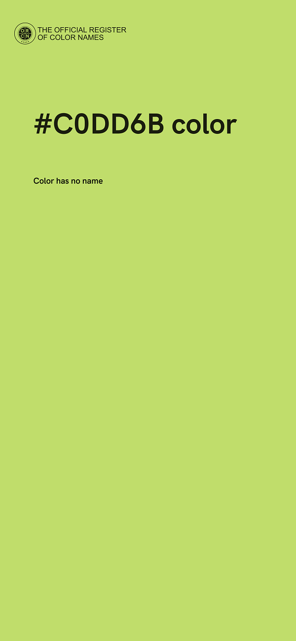 #C0DD6B color image