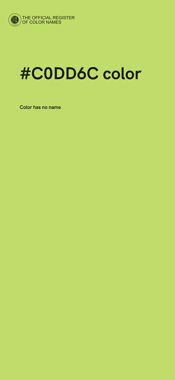 #C0DD6C color image