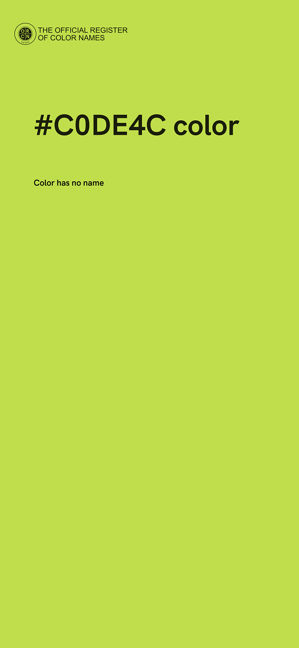 #C0DE4C color image