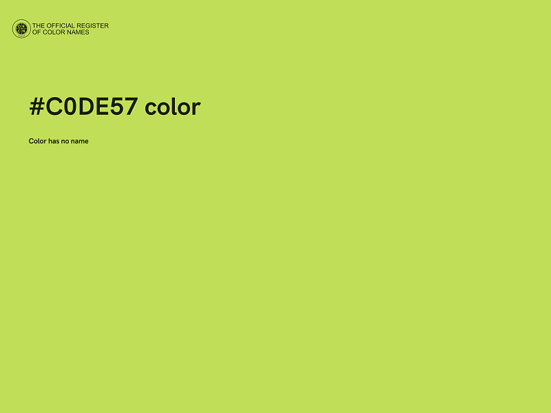 #C0DE57 color image