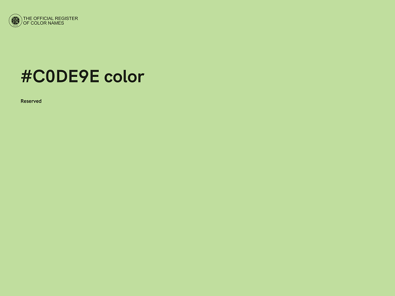 #C0DE9E color image