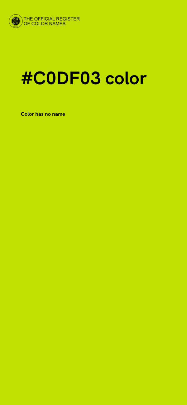 #C0DF03 color image