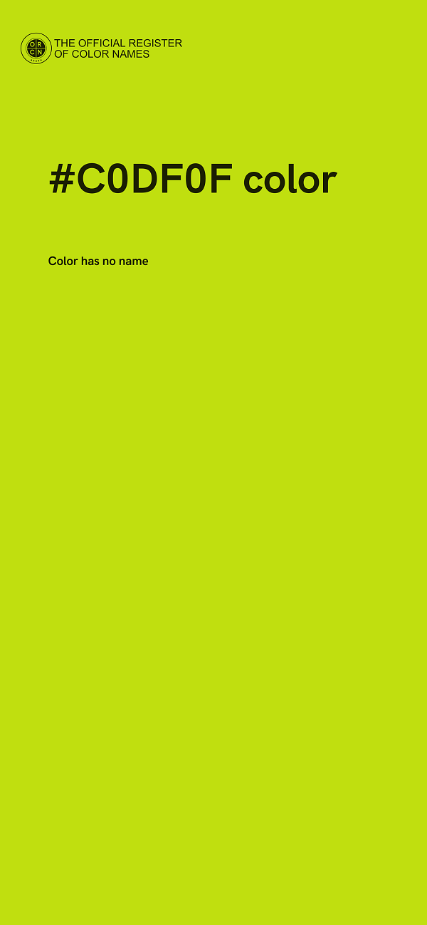 #C0DF0F color image