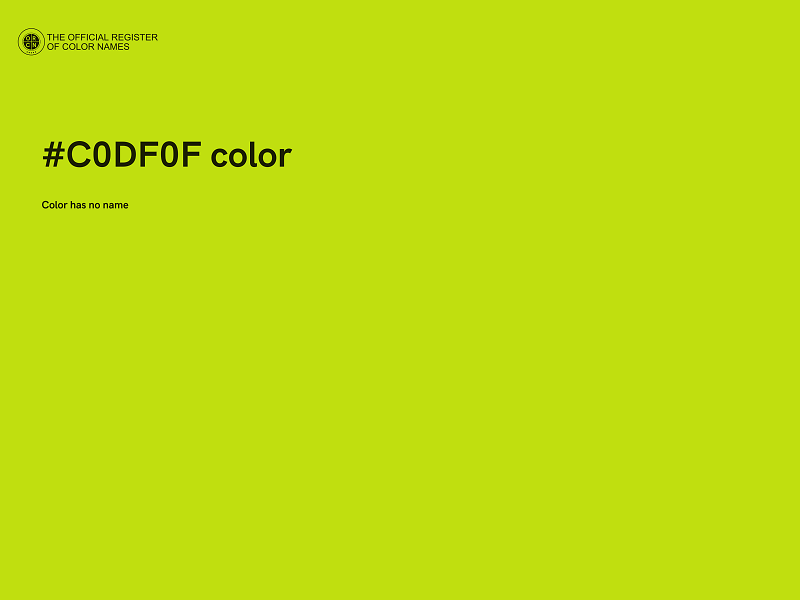#C0DF0F color image