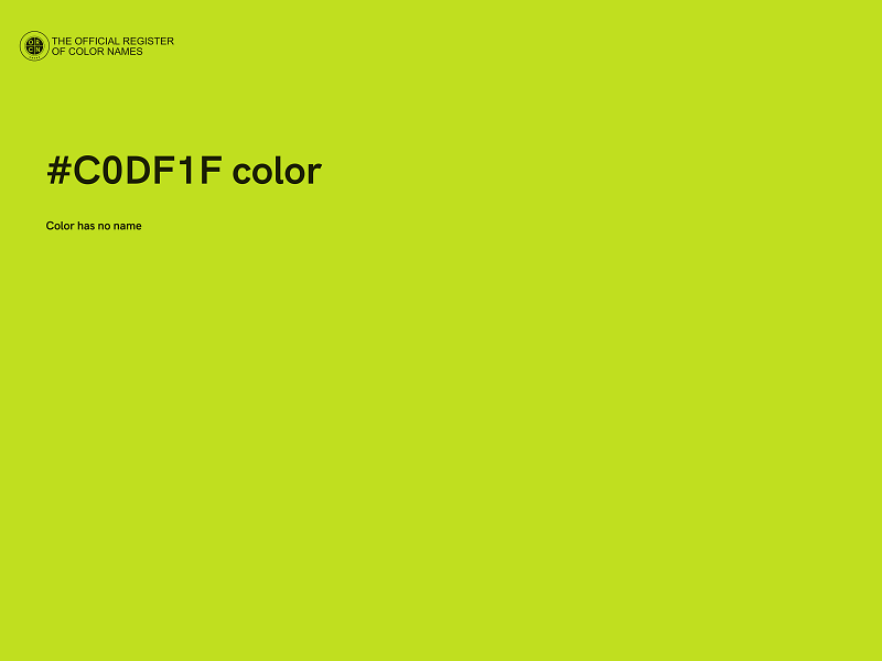 #C0DF1F color image