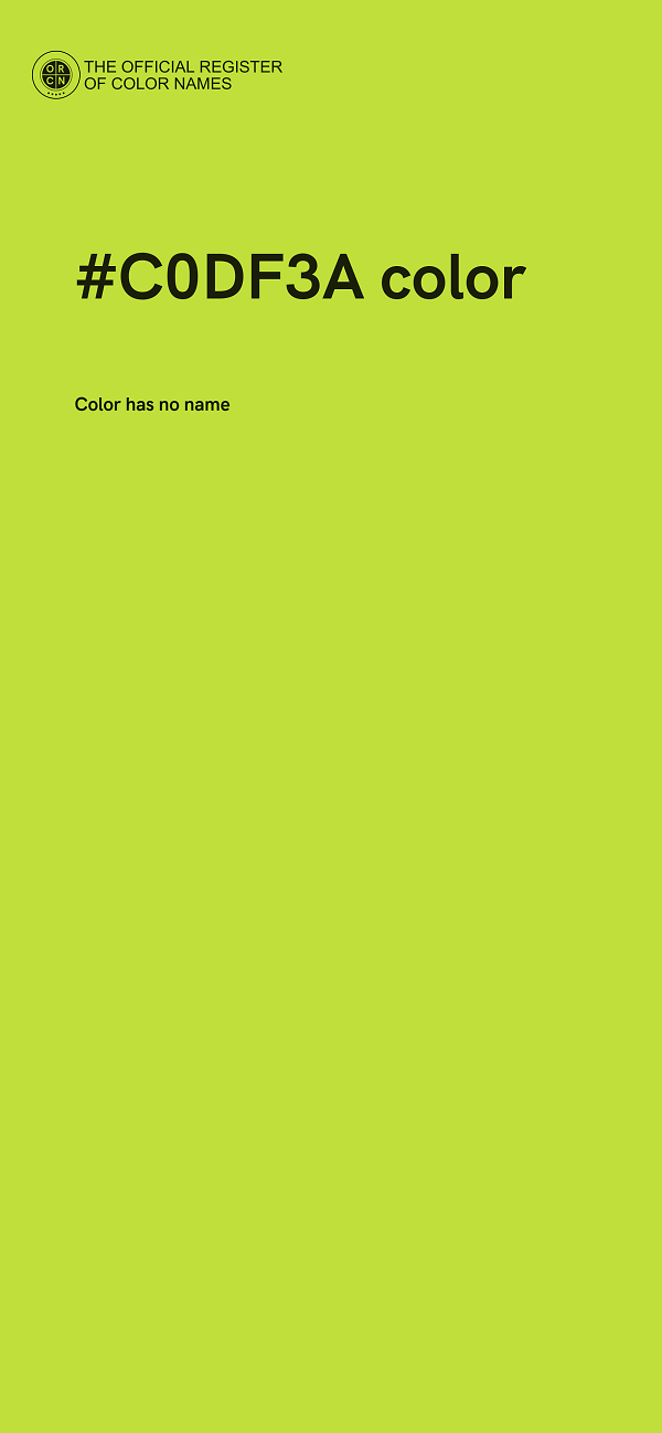#C0DF3A color image